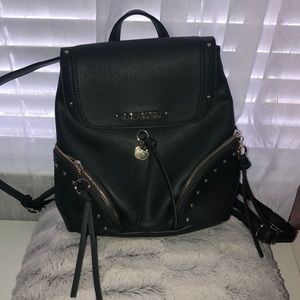 Olive Green & Gold Medium studded Guess backpack